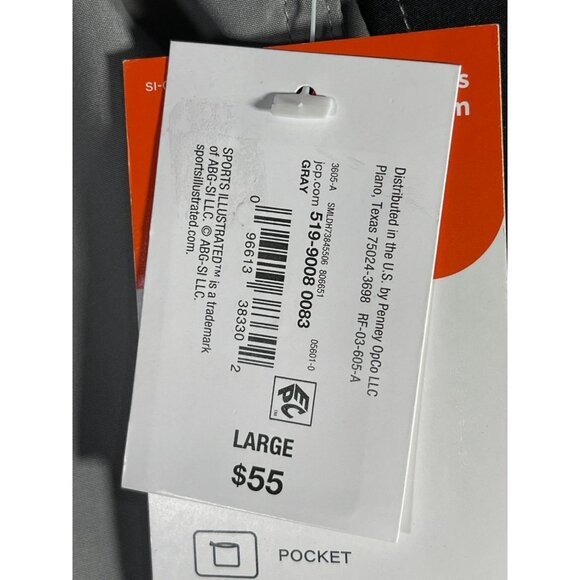 Sports Illustrated Mens 9 inch Volley Swim Trunk Gray/Black  Size  L NWT - Picture 6 of 10